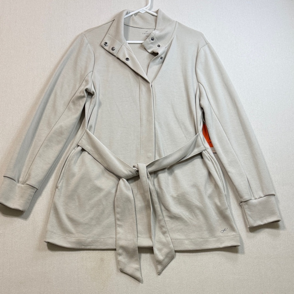 Elegant Cream Trench Coat with Belt